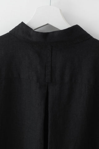 Black Linen Larch Shirt - Linen Tales B2B 11