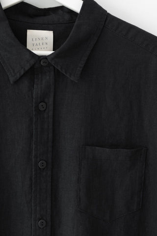 Black Linen Larch Shirt - Linen Tales B2B 8