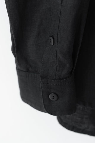 Black Linen Larch Shirt - Linen Tales B2B 10
