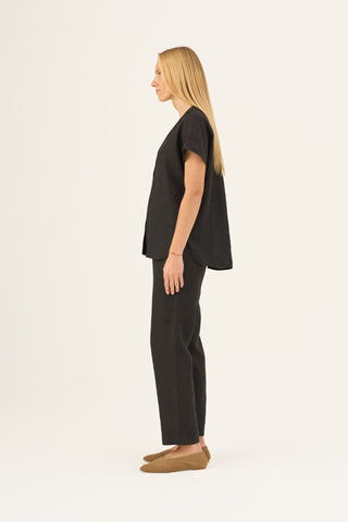 Black Linen Melody Shirt - Linen Tales B2B 4