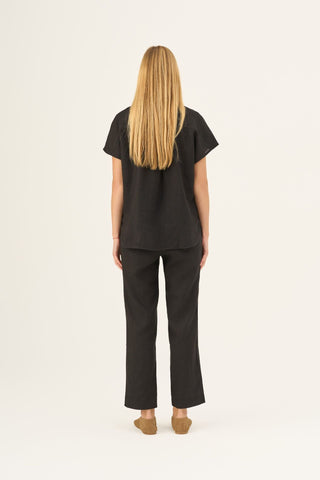 Black Linen Melody Shirt - Linen Tales B2B 5