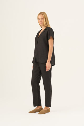 Black Linen Melody Shirt - Linen Tales B2B 3