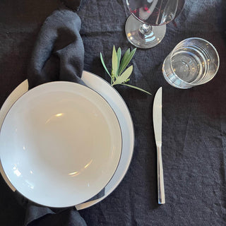 Black Linen Napkins Set of 2 - Linen Tales B2B 3