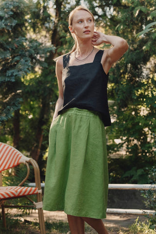 Black Linen Polka Top - Linen Tales B2B 4