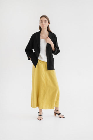 Black Linen Sonata Jacket - Linen Tales B2B 2