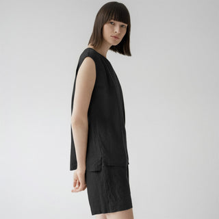 Black Linen Verbena Pyjama Set - Linen Tales B2B 3