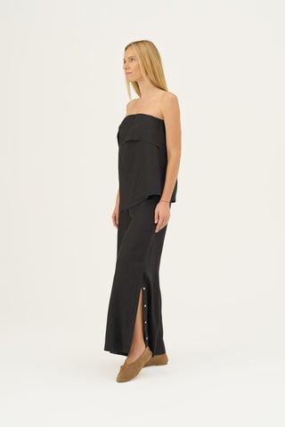 Black Linen Zayn Trousers - Linen Tales B2B 3