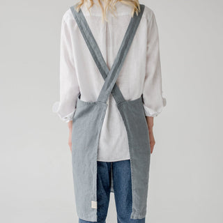 Blue Fog Linen Crossback Apron - Linen Tales B2B 