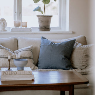 Blue Fog Linen Cushion Cover - Linen Tales B2B 