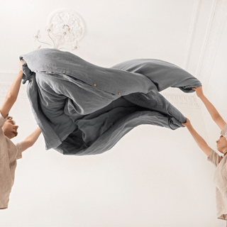 Blue Fog Linen Duvet Cover - Linen Tales B2B 3