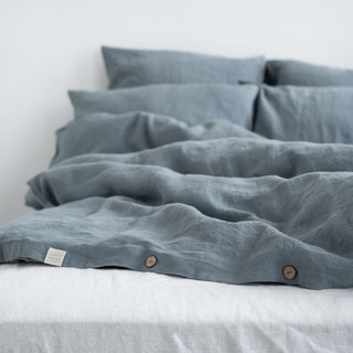 Blue Fog Linen Duvet Cover Set - Linen Tales B2B 