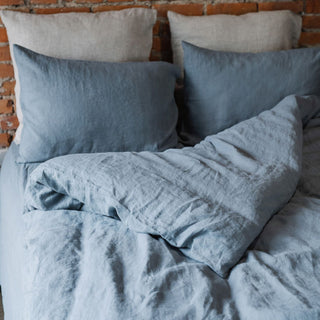 Blue Fog Linen Duvet Cover Set - Linen Tales 5
