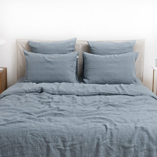 Blue Fog Linen Duvet Cover Set - Linen Tales B2B 3