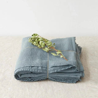 Blue Fog Linen Flat Sheet - Linen Tales B2B 