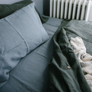 Blue Fog Linen Pillowcase - Linen Tales 