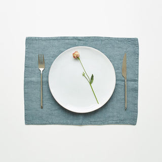Blue Fog Linen Placemat - Linen Tales B2B 