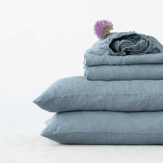 Blue Fog Linen Sheet Set - Linen Tales B2B 