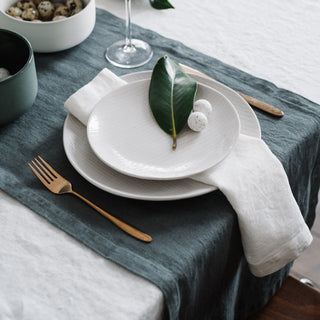 Blue Fog Linen Table Runner - Linen Tales B2B 4