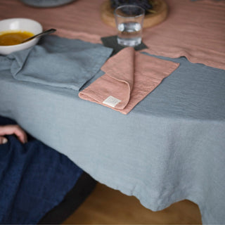 Blue Fog Linen Tablecloth - Linen Tales B2B 4