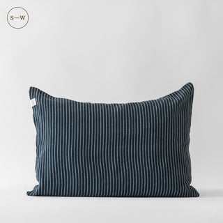Blue Stripe Linen Pillowcases Set of 2 - Linen Tales B2B 2