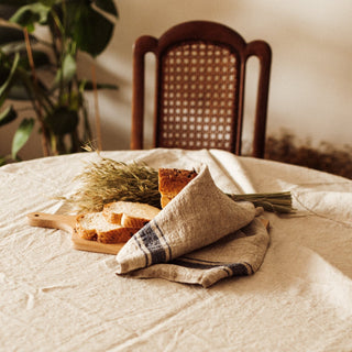 Blue Stripe Vintage Linen Kitchen Towel - Linen Tales B2B 