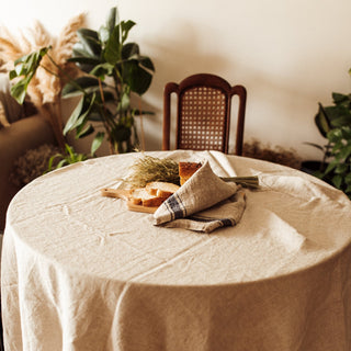 Blue Stripe Vintage Linen Napkins Set of 2 - Linen Tales B2B 4
