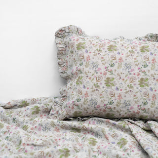 Botani Linen Pillowcase with Frills - Linen Tales B2B 