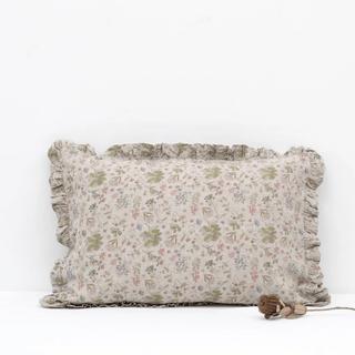 Botani Linen Pillowcase with Frills - Linen Tales USA 1