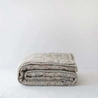 Botani & Melange Linen Quilted Blanket - Linen Tales B2B 