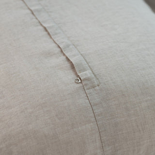 Botany 2 on Light Natural & Melange Linen Quilted Pillow Shams - Linen Tales B2B 4