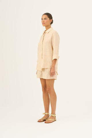 Brazilian Sand Linen Azalea Shirt - Linen Tales Global 