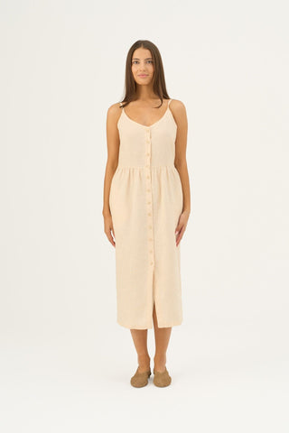 Brazilian Sand Linen Camilla Dress - Linen Tales B2B 