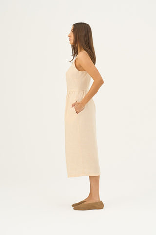 Brazilian Sand Linen Camilla Dress - Linen Tales B2B 4
