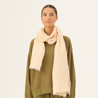 Brazilian Sand Linen Dandelion Scarf - Linen Tales Global 