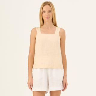 Brazilian Sand Linen Polka Top - Linen Tales B2B 