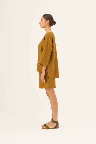 Bronze Linen Bilberry Top - Linen Tales B2B 3