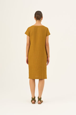 Bronze Linen Goldenrod Dress - Linen Tales B2B 3