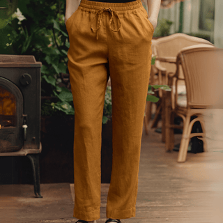 Bronze Linen Octave Pants - Linen Tales 