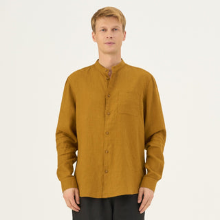 Bronze Linen Snapdragon Shirt - Linen Tales Global 