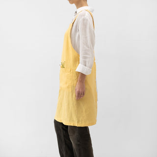 Butter Linen Crossback Apron - Linen Tales B2B 