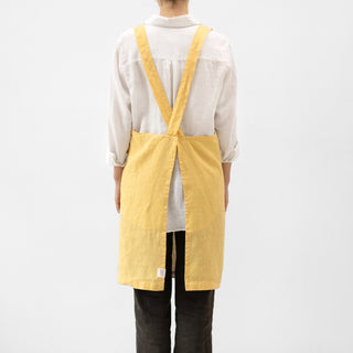 Butter Linen Crossback Apron - Linen Tales B2B 3