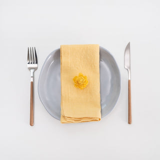 Butter Linen Napkins Set of 2 - Linen Tales B2B 
