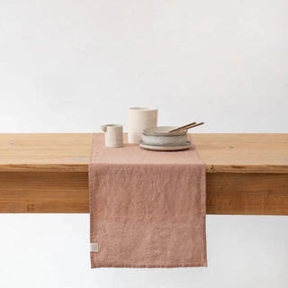 Cafe Creme Lightweight Linen Table Runner - Linen Tales B2B 1
