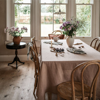 Cafe Creme Lightweight Linen Tablecloth - Linen Tales B2B 