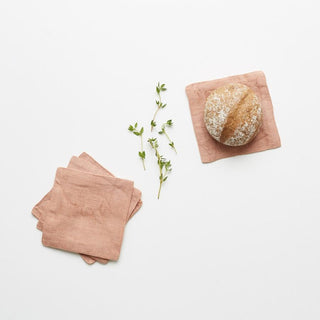 Cafe Creme Linen Coasters Set of 4 - Linen Tales B2B 
