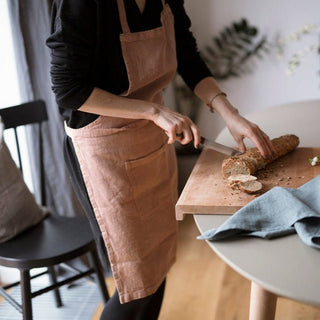 Cafe Creme Linen Daily Apron - Linen Tales B2B 3
