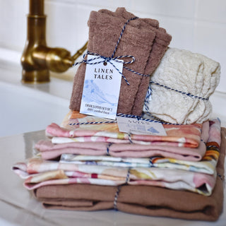 Cafe Creme Linen Dishcloth Set of 2 - Linen Tales B2B 2