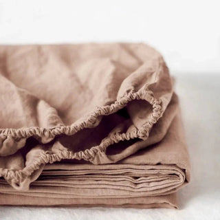 Cafe Creme Linen Fitted Sheet - Linen Tales B2B 