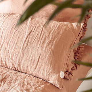 Cafe Creme Linen Pillowcase with Frills - Linen Tales B2B 3