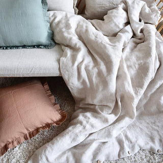 Cafe Creme Linen Pillowcase with Frills - Linen Tales B2B 4